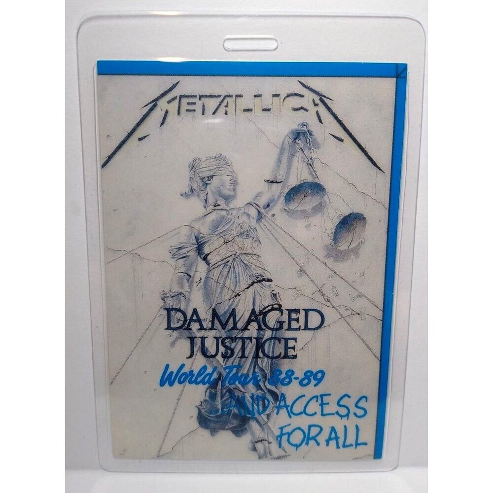 Metallica Backstage Concert Pass Original 1988 - 89 Hard Rock Heavy Metal Staff